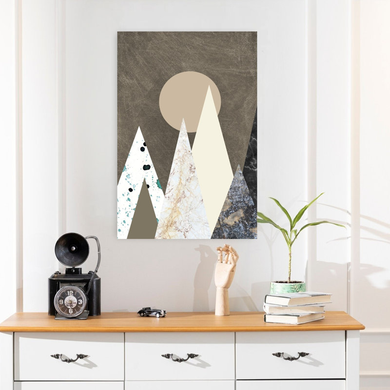 Peaks Contemporary Art abstrait, H 24 po x l 16 po