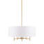 Lustre 5 lumières à abat-jour tambour-1086650872-1086650873