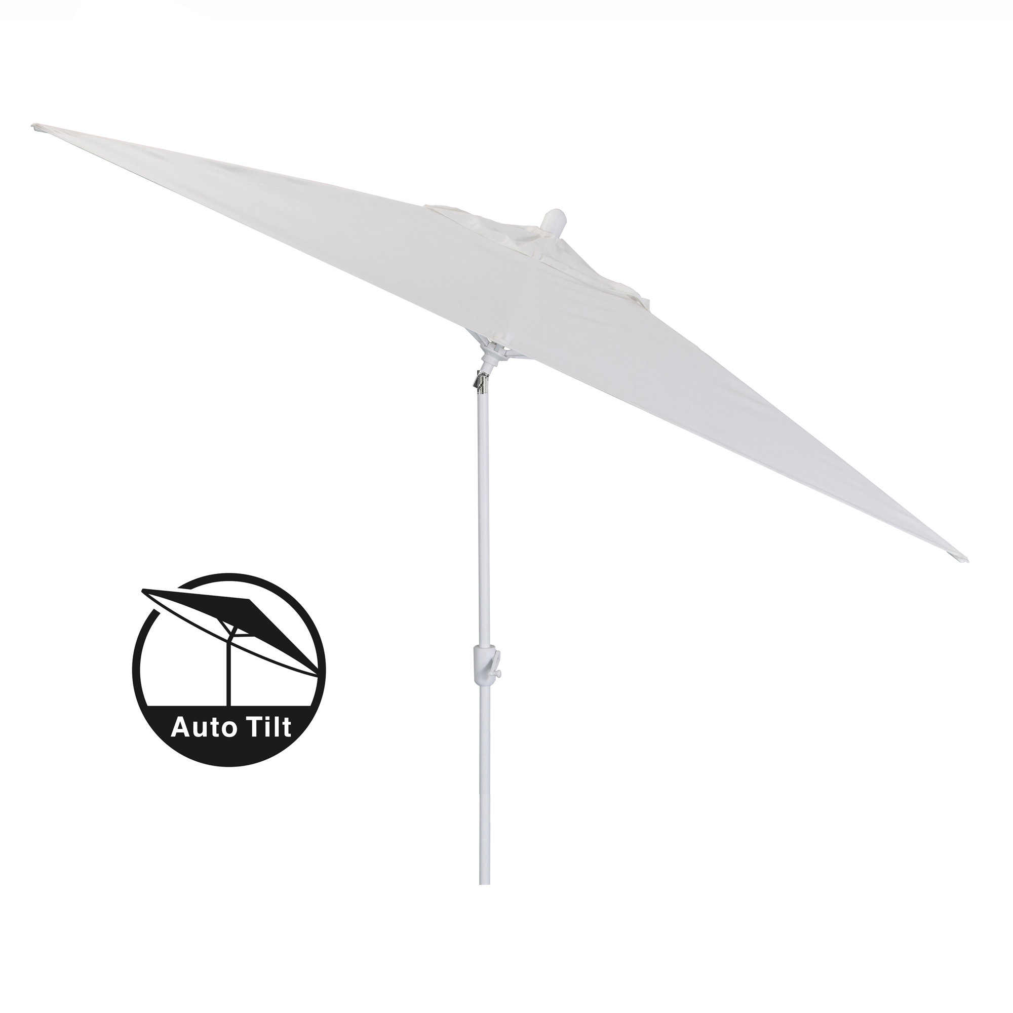 Olivier 116.7'' Outdoor Umbrella, Canvas Natural Sunbrella® Canvas, White Sand