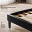 Lit plateforme tapissier noir avec tête de lit Jahzier