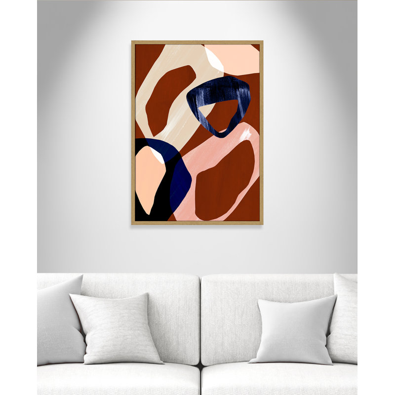 Loop I Print par Violets Print House, 25.5'' W x 35.5'' H, Grain de bois naturel, Impression encadrée