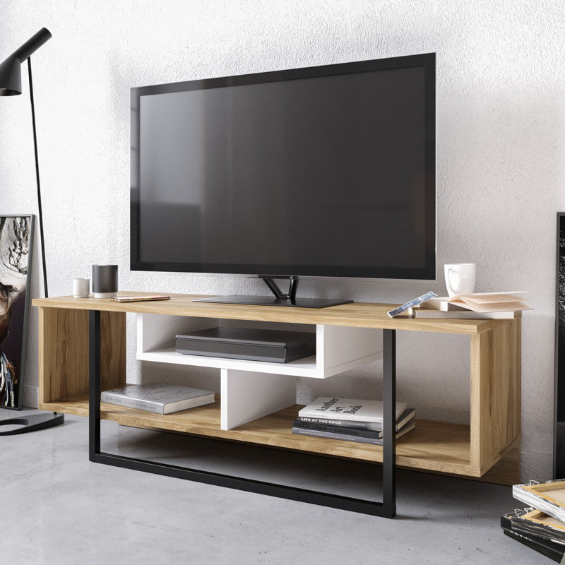 Aldean TV Stand for TVs up to 50", White/Oud Oak