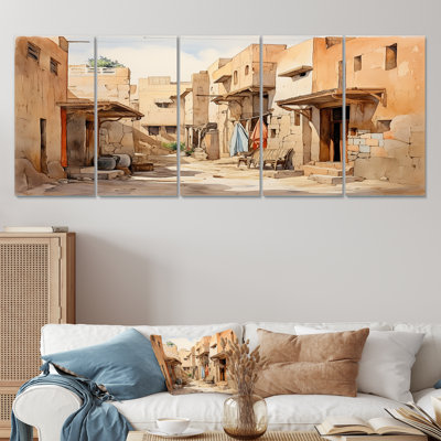 Urban Village Sands Of Egypt III - Egypt 5 Piece Wall Art