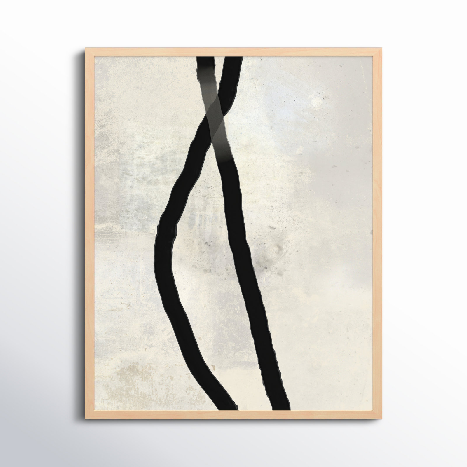 Black Rope 4 by Jacques Pilon, Brown, 38" H x 30" W x 1.25" D