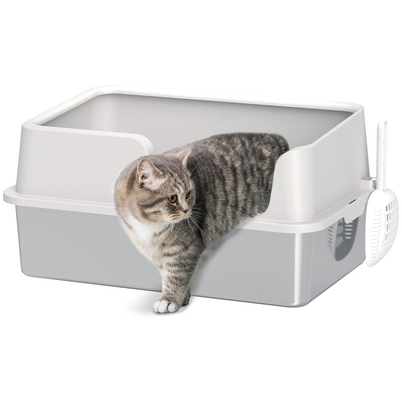 Stainless Steel Litter Box with Scoop