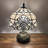Simonetti Tiffany Table Lamp Stained Glass Baroque Style Lavender LED Bulb Dragonfly Base 10"W*10"D*14"H*-692339876