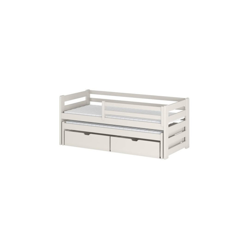 Bergson Single (3') Solid Wood Drawers Bed Frame
