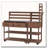 62.3'' Patio Kitchen Island Solid Wood Kitchen Cart with Stainless Table Top-125179330
