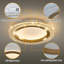 Plafonnier encastré 28W à DEL or 28W Luminaire de plafond rond moderne de 12 pouces 3000K-6000K pour chambre à coucher, cuisine, salle de bain, entrée, couloir, escalier