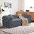 83 inch Cloud Boneless Couch for Living Room 3-Seater Sofa with Fixed-Shape Frame, Single Sleeper Corduroy Sofa in A Box, No Assembly Required, Black-360144803
