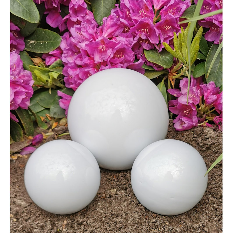 Casamassina Stainless Steel Gazing Ball, 15cm H x 25cm W x 25cm D, Beige