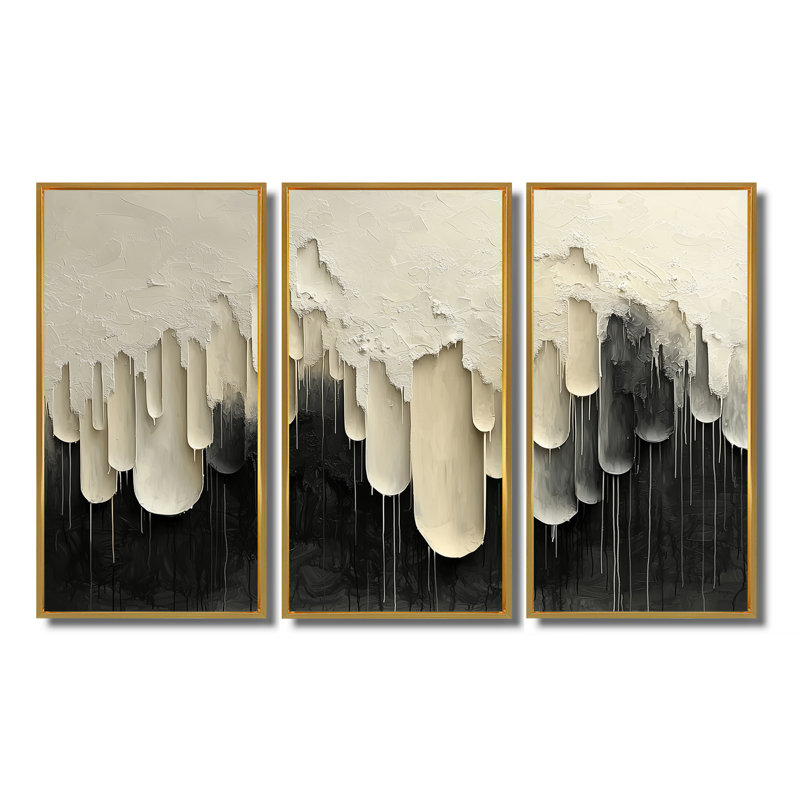 «Black Horizon», H 32 po x l 48 po, Impression encadrée sans passe-partout, Doré
