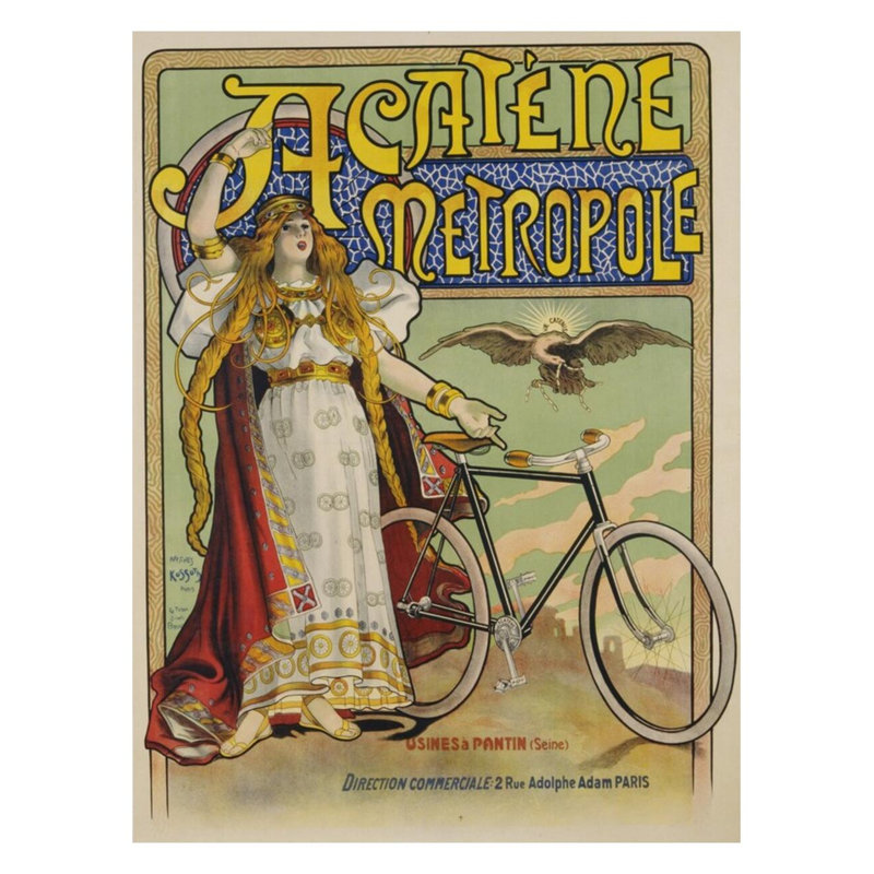 Affiche «Acatene Metropole» par Charles Tichon d'après Lucien Baylac - Estampe numérique, H 28 po x l 22 po