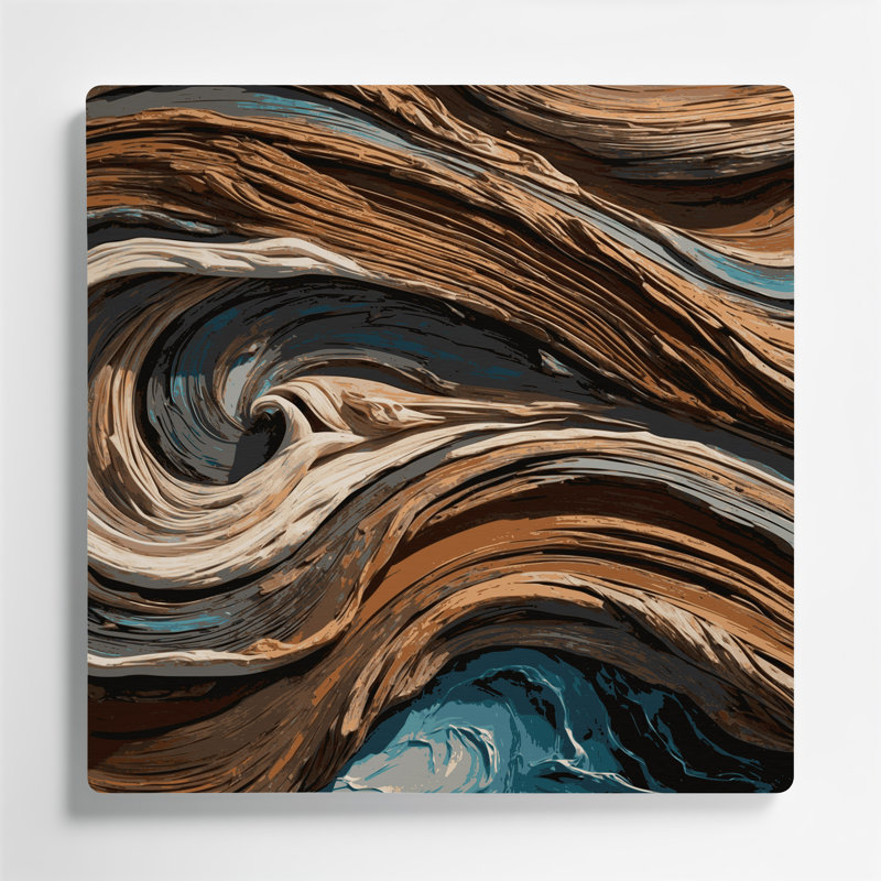 Art mural en métal Coastal Drift, H 12 po x l 12 po
