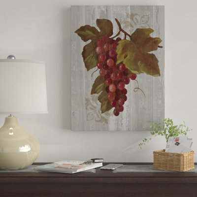 " Autumn Grapes III On Wood " by Silvia Vassileva