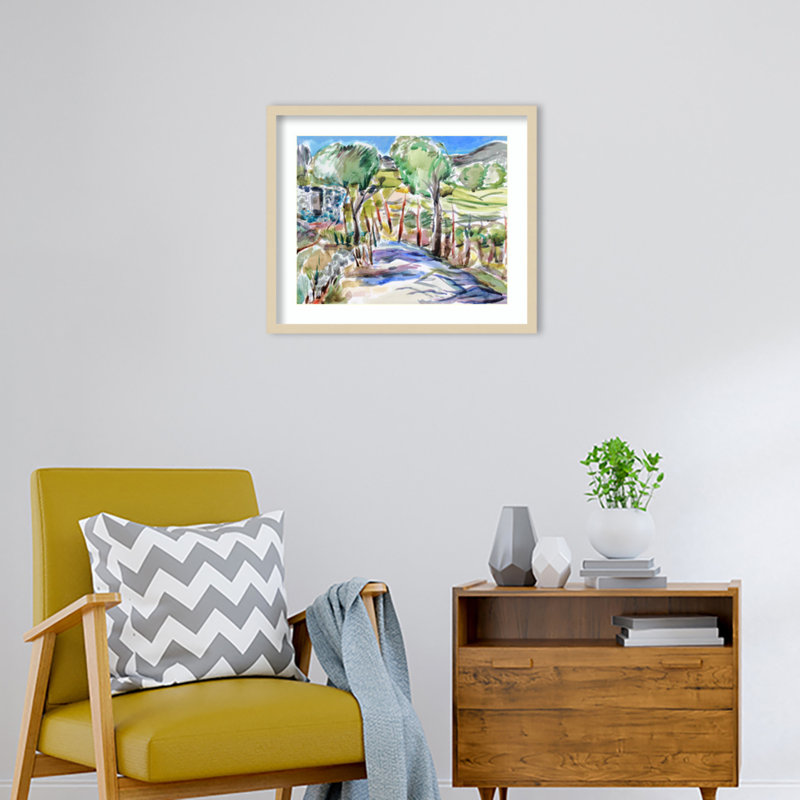 Montpellier Two Trees In Jack London State Park Framed On Paper by Montpellier Print, Brown, 25" H x 21" W x 1" D