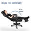 Fauteuil d'ordinateur ergonomique pour adultes à dossier haut avec repose-pieds et soutien lombaire-53046271