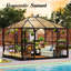  Serre en polycarbonate avec panneaux transparents de Grower's Haven - Serres extérieures en aluminium de 6 pi de hauteur murale avec 2 évents, portes doubles avec crochet, serre pour jardin dans la cour arrière-110391688