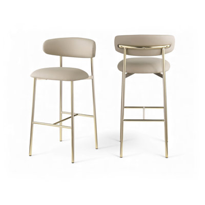 Lupita Vegan Leather Upholstered Bar Stool