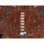 Tapis oriental rouge en laine noué à la main 3 pi 0 po x 5 pi 1 po Aubis