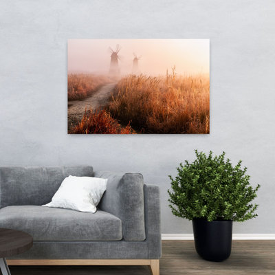 «Eom - Morning Mist Abstract Contemporary Landscape Architecture», art mural