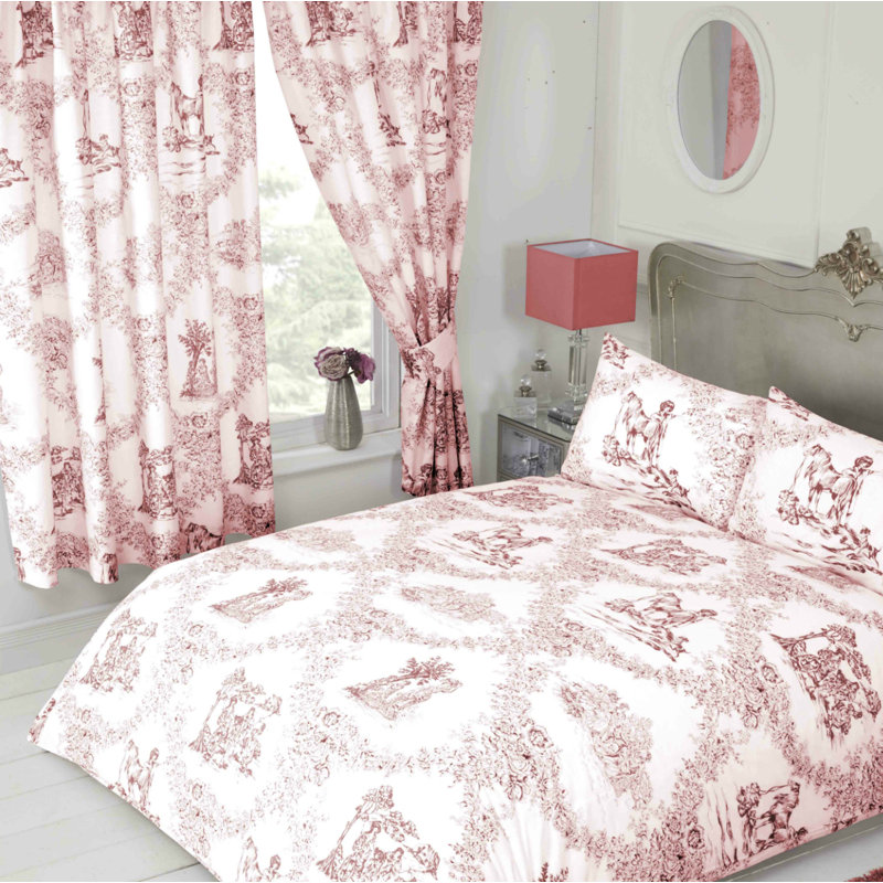 Giovanni Semi Sheer Curtain Pair, Red
