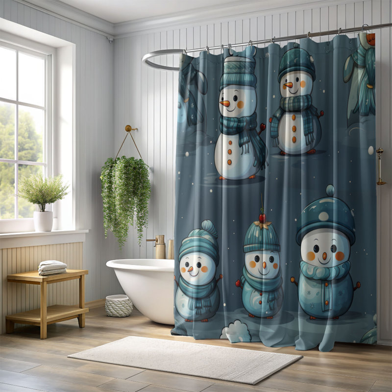 Rideau de douche Wintry Sculpture - Premium, H 74 po x l 71 po