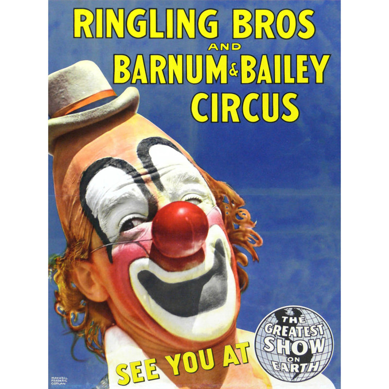 Circus Ringling Bros Barnum Bailey Show Clown - No Frame Print