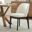 Chaise de salle à manger rembourrée en polyester 19,5 po Bason avec pieds en bois massif noir (ensemble de 6)-923741-8294642