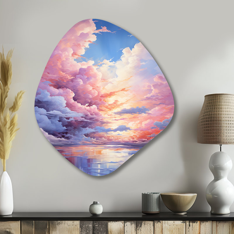 Roby - Art mural en métal avec nuages asymétriques, reproduction de sculpture murale en forme unique