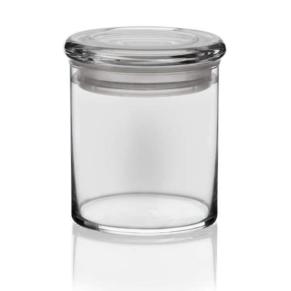 Buy 6 oz Faceted low profile Glass Jar with Gold Lid