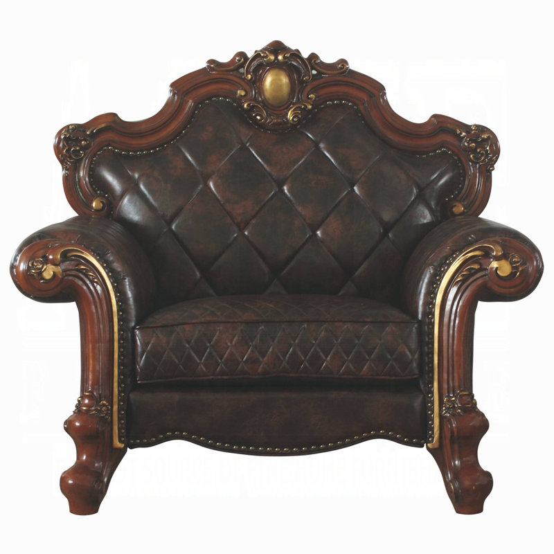 Chaise Airiana avec coussin, Brun foncé / bois moyen
