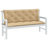Red Barrel Studio® Garden Bench Cushions 2 Pcs 2.8" Fabric-790980117-790980113