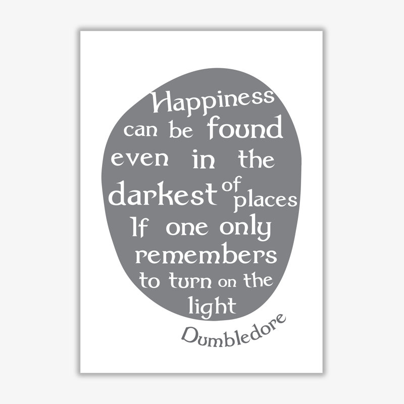 Happiness, Dumbledore Quote - Print, No Frame, 30 cm H x 21 cm W x 1 cm D