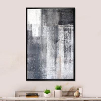 Le gris rencontre le blanc - art moderne et contemporain sur toile