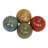 Persephone Cole and Grey Ceramic Spotted Multi Colored Decorative Orbs   