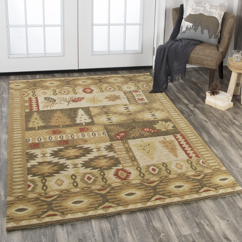 Pouliot Wool Southwestern Indoor Rug, Rectangle 8' x 10'