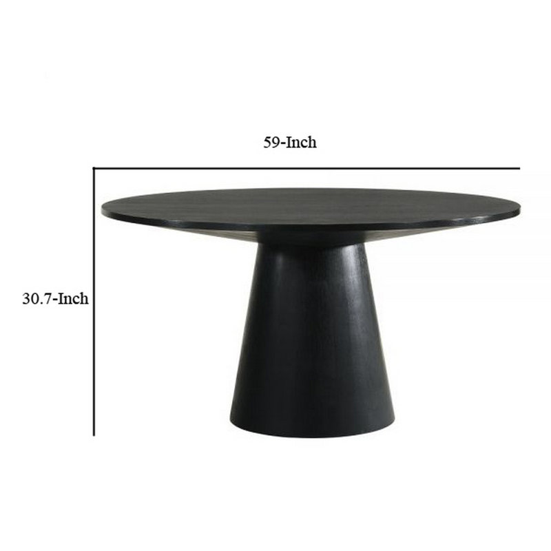Gytle Round Dining Table in Black