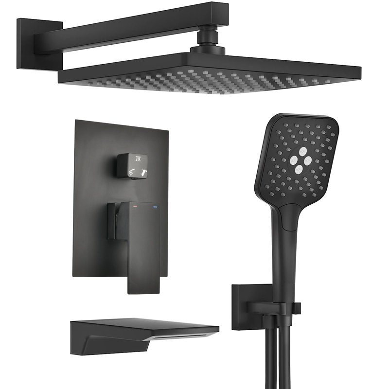 All-In-One Kit with Rough in-Valve, Matte Black