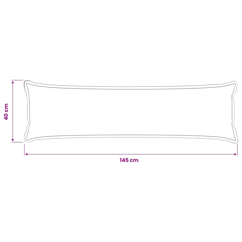Cushion, Rectangle 40cm H x 145cm W, Wine Red