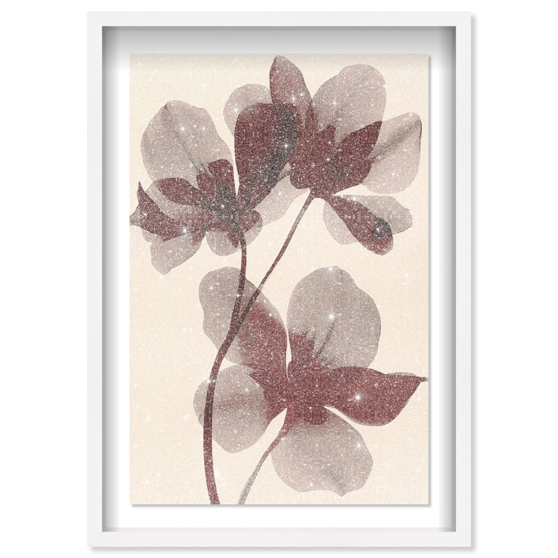 Crimson Coastline III Shadowbox Abstract Print by Oliver Gal, Black Frame, 10 x 15, 25.5"H x 17.5"W, White Frame