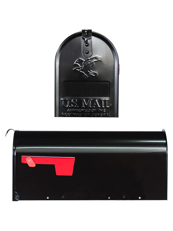 Extruded Aluminum Post Mounted Mailbox, 7" H x 8" W x 20.5" D