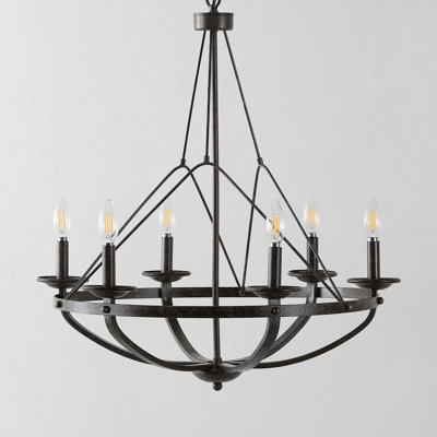 Yavette 6 - Light Dimmable Chandelier