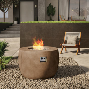 Etta Avenue™ Serafina Stone Propane Gas Fire Pit Table & Reviews | Wayfair