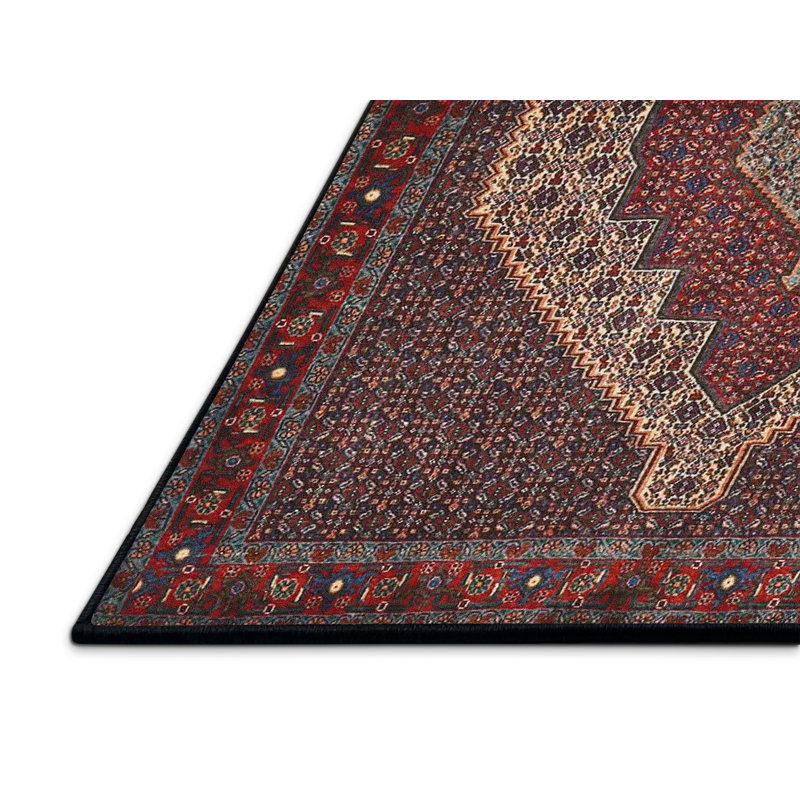 Tapis traditionnel orange / beige, Rectangle 3 pi x 5 pi