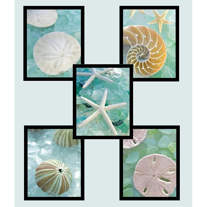 « mer set 1 2 3 4 5 », reproduction d’impression encadrée à multiples images