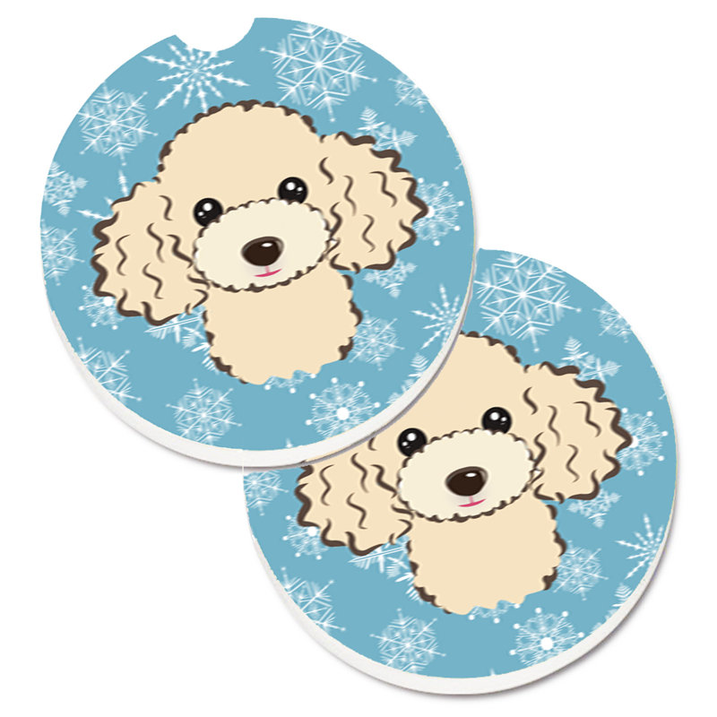 Sous-verre de voiture de neige, Caniche Buff