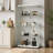 Two-Door Glass Display Cabinet 4 Shelves With Door, Floor Standing Curio Bookshelf For Living Room Bedroom Office, 64.7"*31.7"*14.3"-219712778