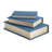 Jolly Decor Storage Box Set Of 3, Blue Book Design, Black Velvet Lining