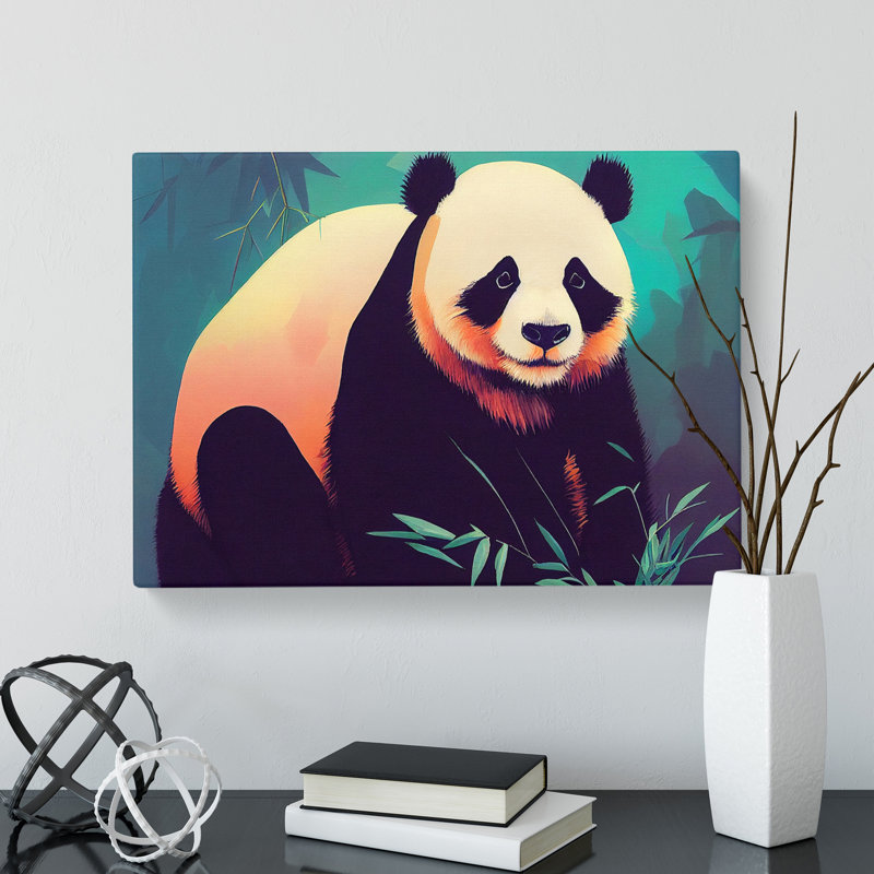 Terrific Panda - Wrapped Canvas, 35cm H x 50cm W x 3cm D